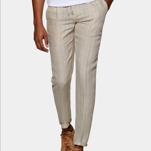 Suit Supply Beige Drawstring Ames Trousers NWT